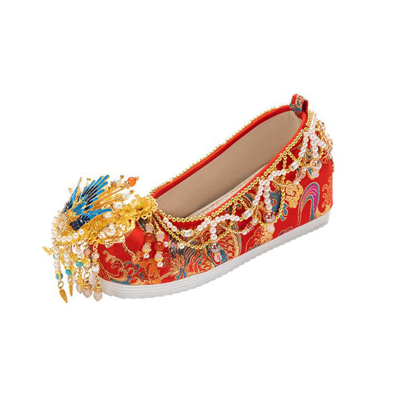 WUXIUYUAN Dance Embroidery Casual Single Shoes Women's