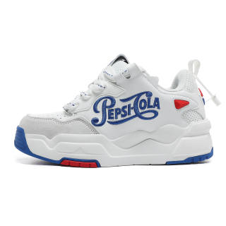Pepsi Microfiber Leather Abrasion Resistant Slip Resistant Low top Skateboard Shoes Unisex