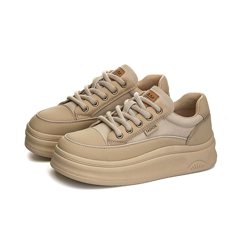CHIBANG Cow Leather Lightweight Low top Skateboard Shoes Women's