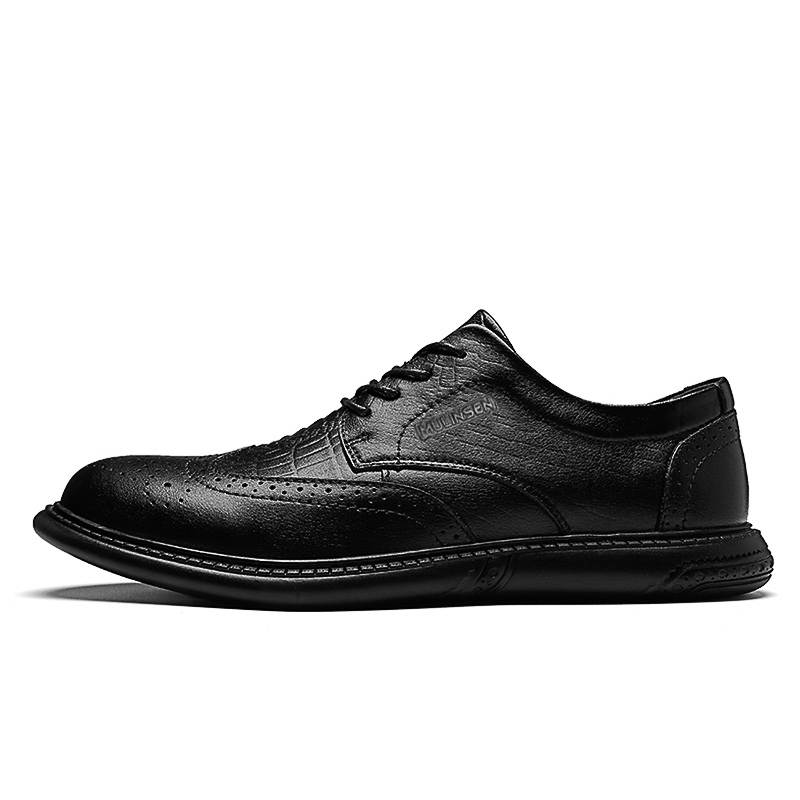 Mulinsen Cow Leather Casual Shoes Men's Black