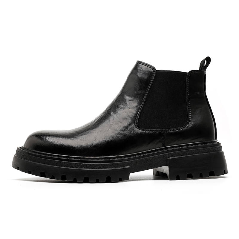 KAQIAODI Microfiber Leather Short Chelsea Boots Men's