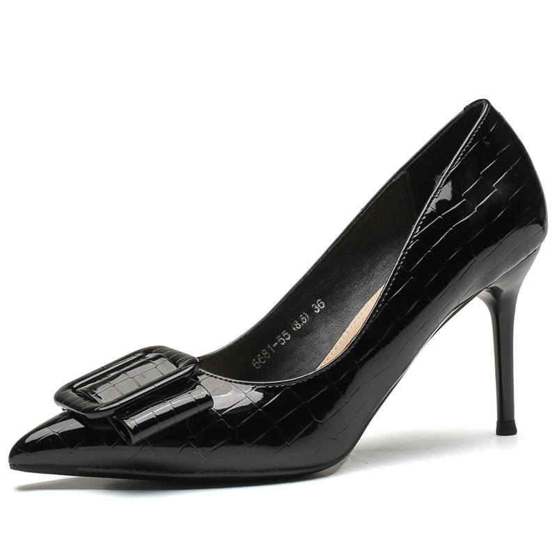 ZUOMILUO Pu Slim Heel High Heels Women's