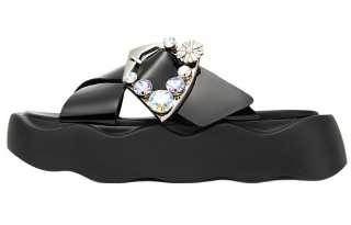 MIO Composite Sole Rhinestone Slide Slippers Women's