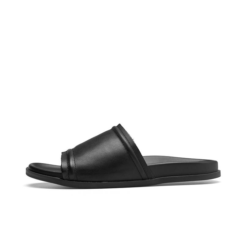 PARDASAUL PARDASAUL Cow Leather Slide Slippers Men's Black