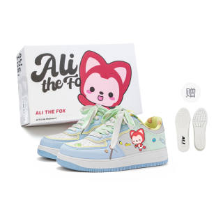 ALI THE FOX Air Force 1 Puffy Shoes Microfiber Leather