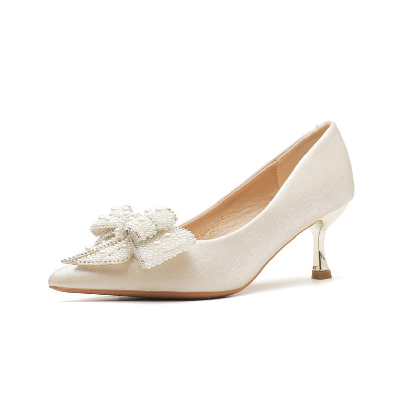 ZUOMILUO Microfiber Leather Slim Heel High Heels Women's Apricot