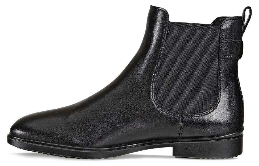 Ecco Ecco Leather Short Chelsea Boots 1.5cm Women's Black