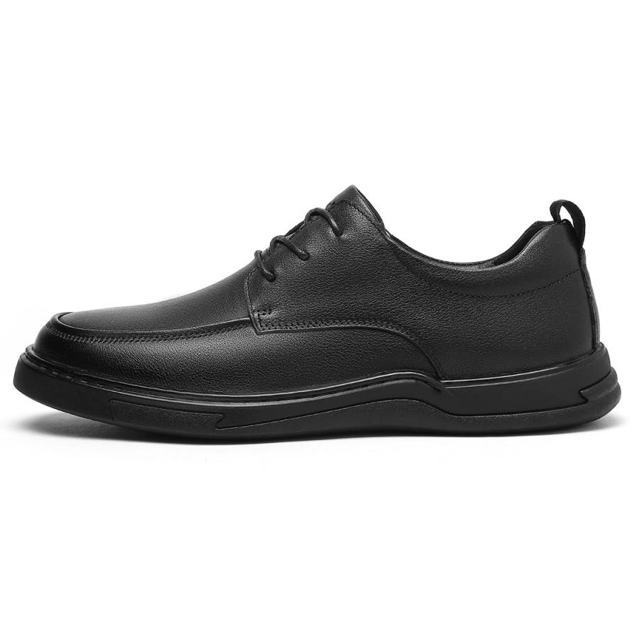 Mulinsen Top Grain Cow Leather Casual Shoes Men's Black