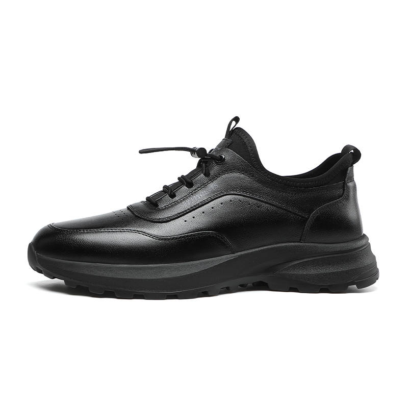 SEPTWOLVES Top Grain Cow Leather Casual Shoes Men's Black HD