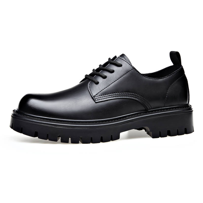 SHUPATE Cow Split Leather Dress Shoes Men's Black
