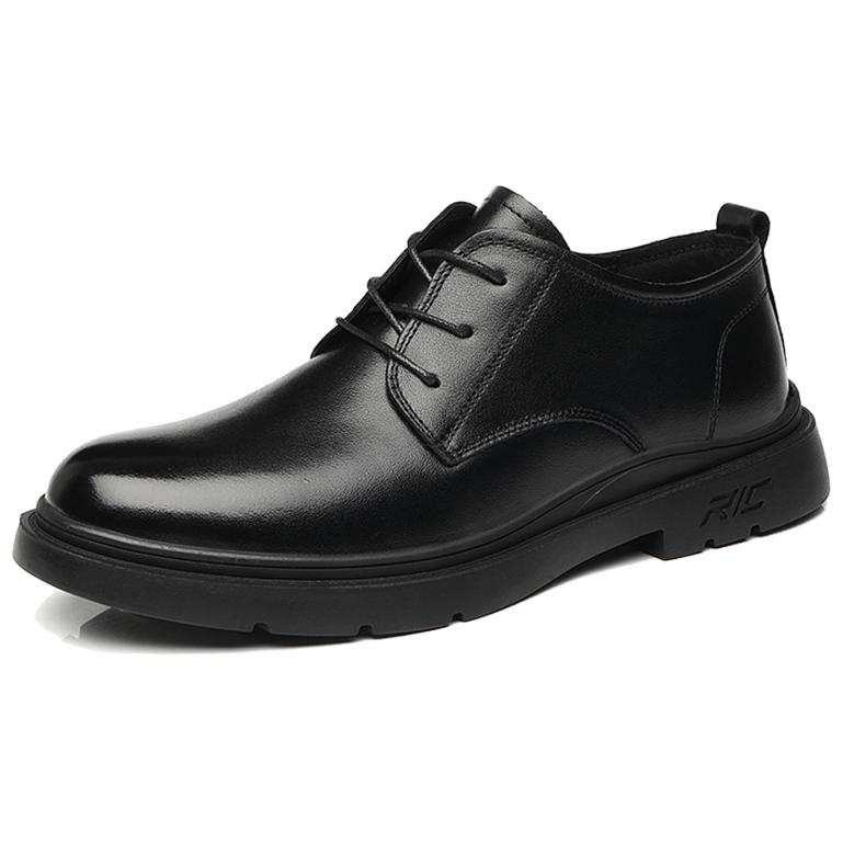 Mulinsen Top Grain Cow Leather Casual Shoes Men's Black