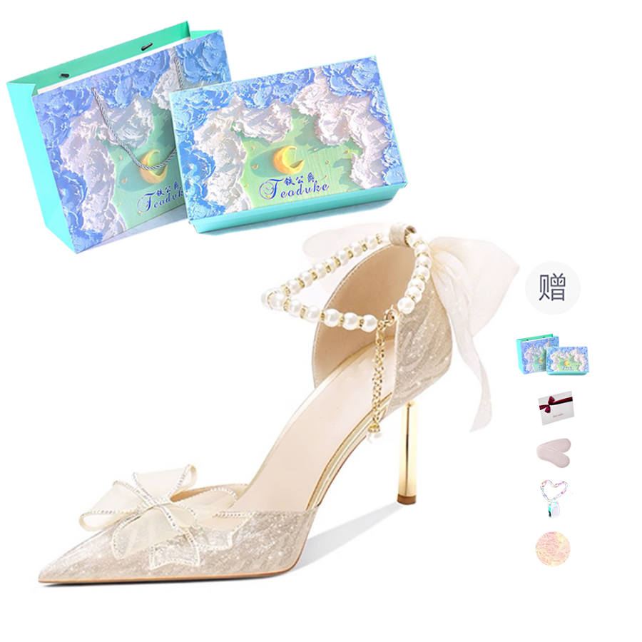 Feo Dvke Microfiber Leather Slim Heel High Heels 6cm 8cm Women's Gift Box Set