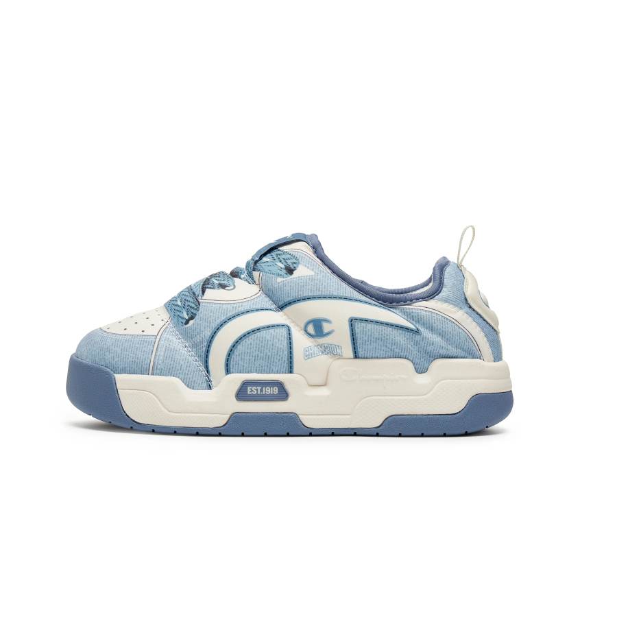 Champion Synthetic Leather, Textile Balance Low top Skateboard Shoes Women's Eternal Blue/Milk White
