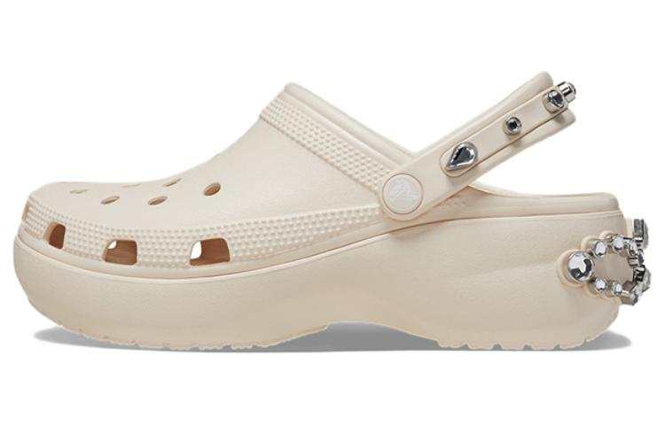 Crocs Crocs Classic Platform Tiara Clogs 'Beige' Women's