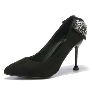 TAOLEI Pu High Heels Women's Black