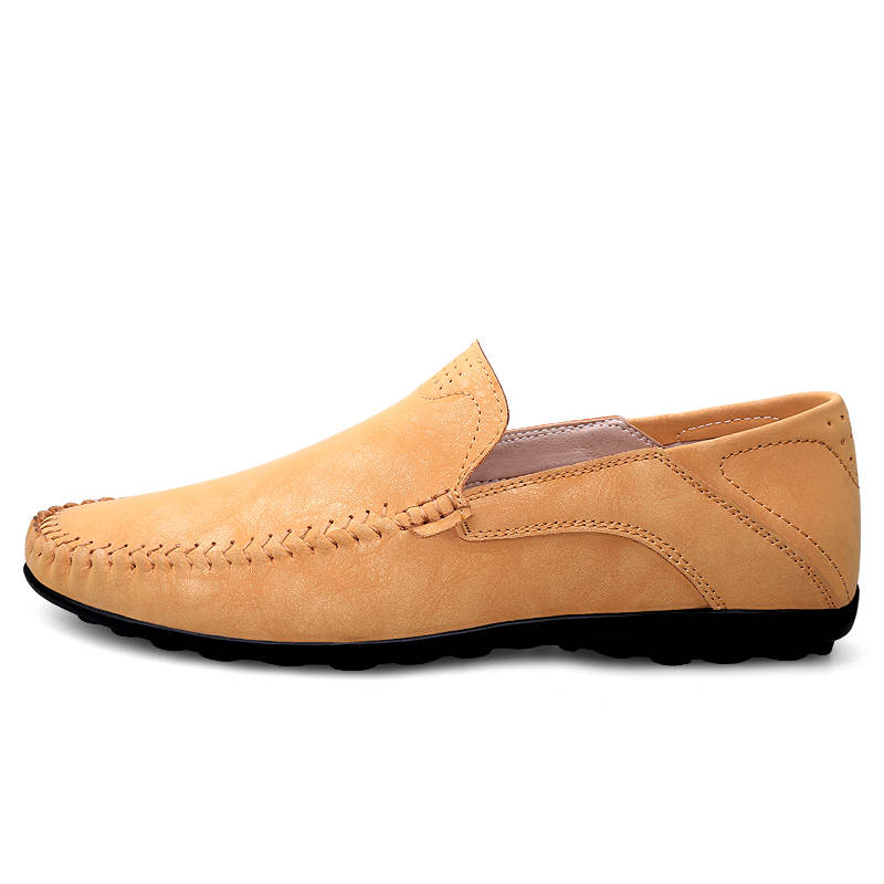 YINGLUNQISHI Casual Shoes Men's Yellow Brown