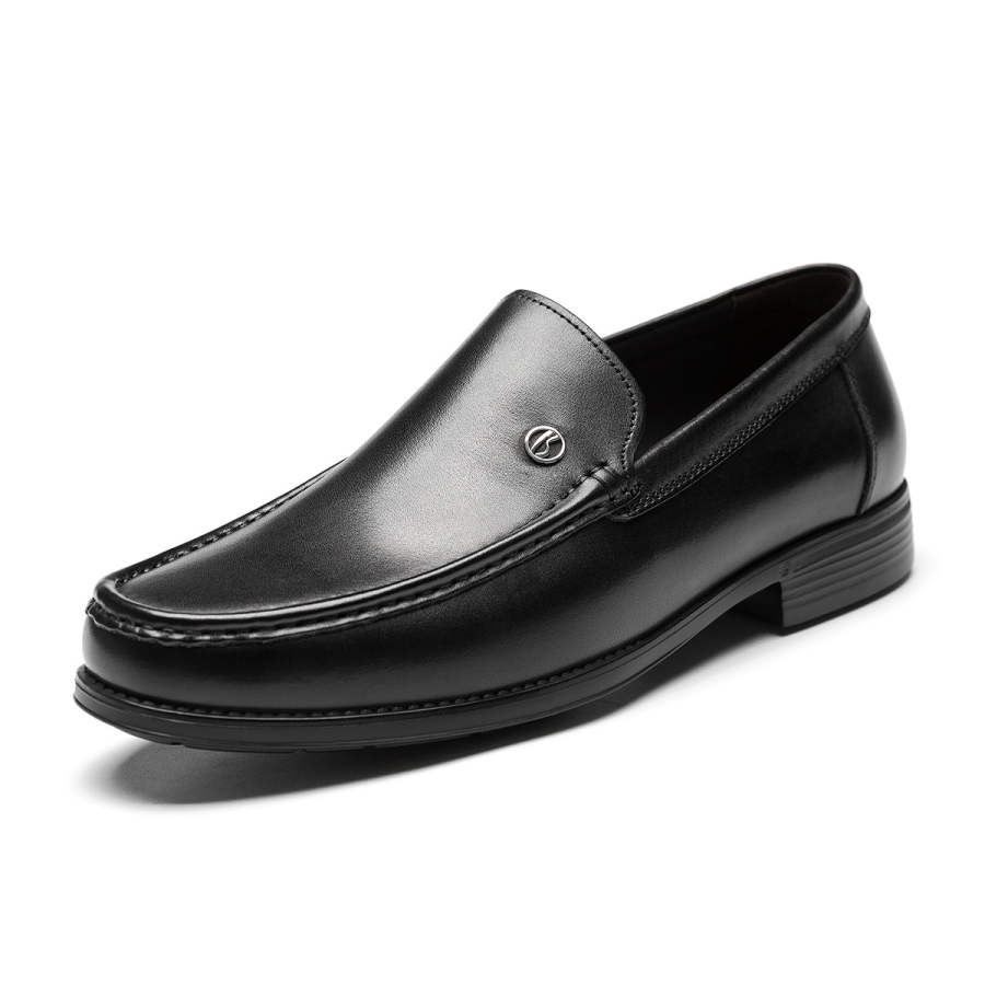 J.BENATO Cow Leather Dress Shoes Men's Black
