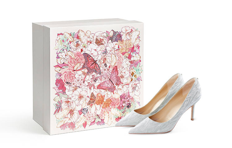 7or9 Moonstone Valentine Box Slim Heel High Heels 9cm Women's Silver