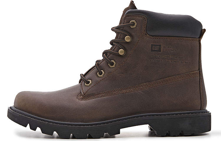 CAT Bruiser 2.0 Collection Abrasion Resistant Slip Resistant Crew Outdoor Boots Unisex Tan