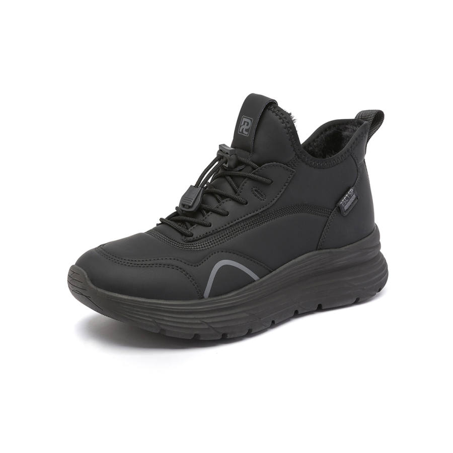 RITAI Fleece Lined Thermal, Height Increasing 5cm Mom Insulated Shoes, Slip Resistant Casual Shoes Women's