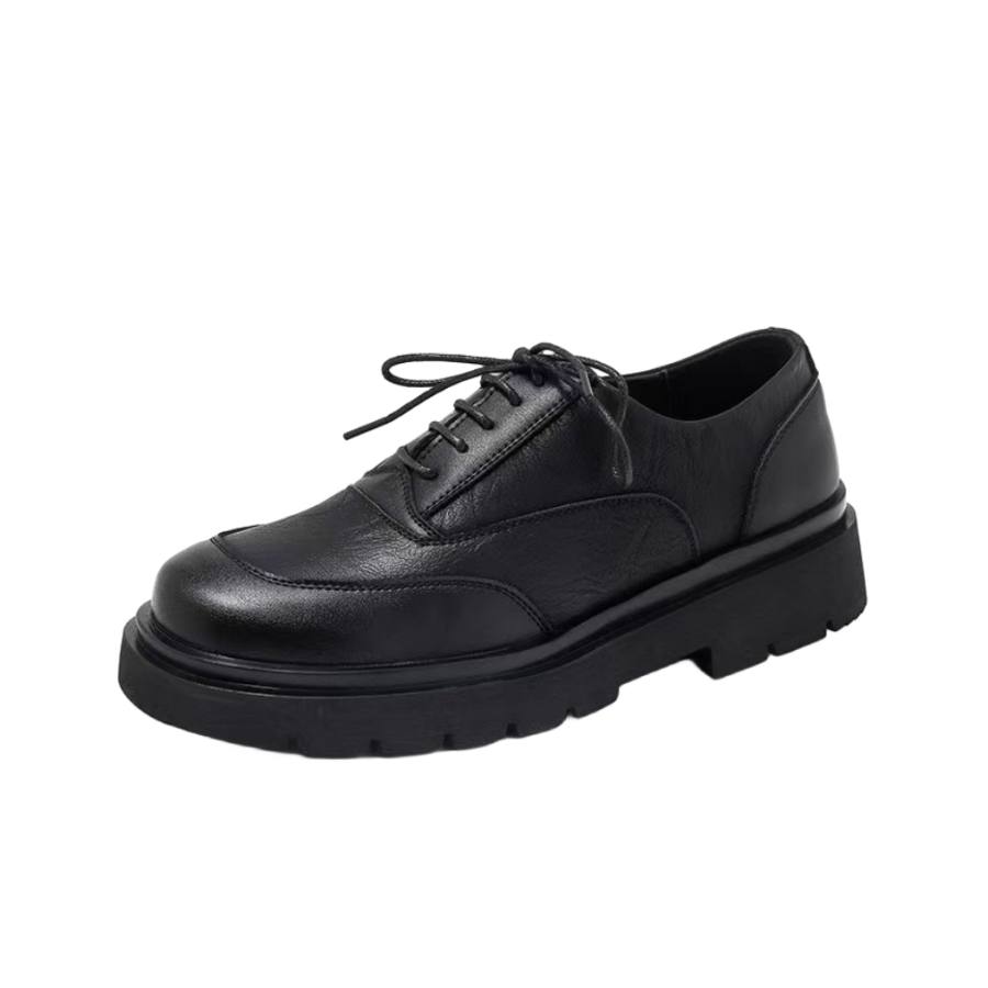 KACHILANG Microfiber Leather Casual Shoes Men's Black