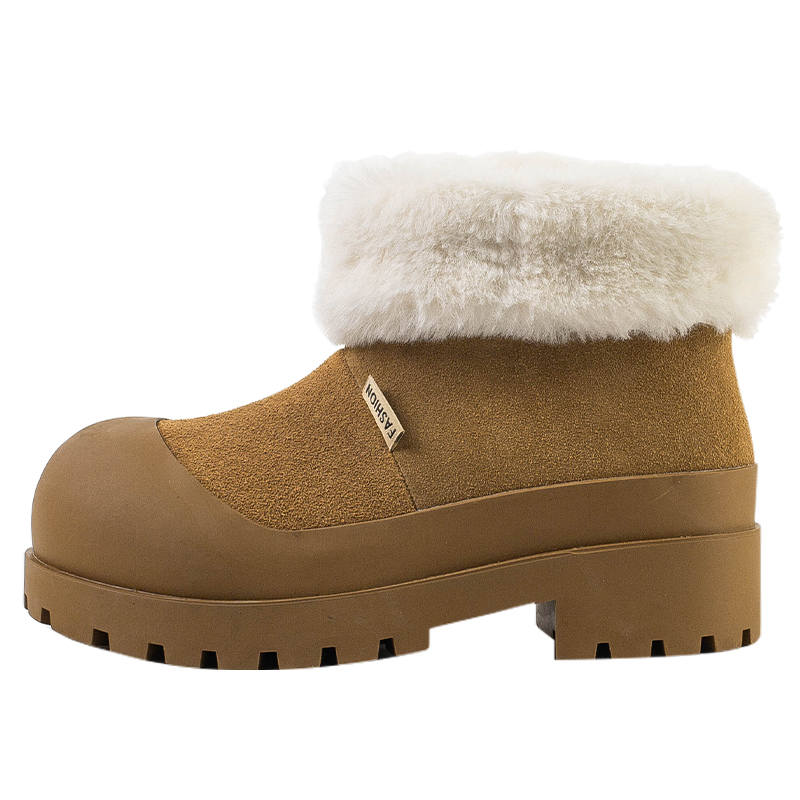 MIAOLV Cow Suede Thermal Abrasion Resistant Cushioning Height Increasing Slip Resistant