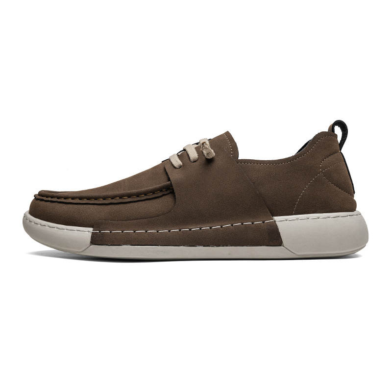 CITONGXIANSHENG Microfiber Leather Casual Shoes Unisex Brown