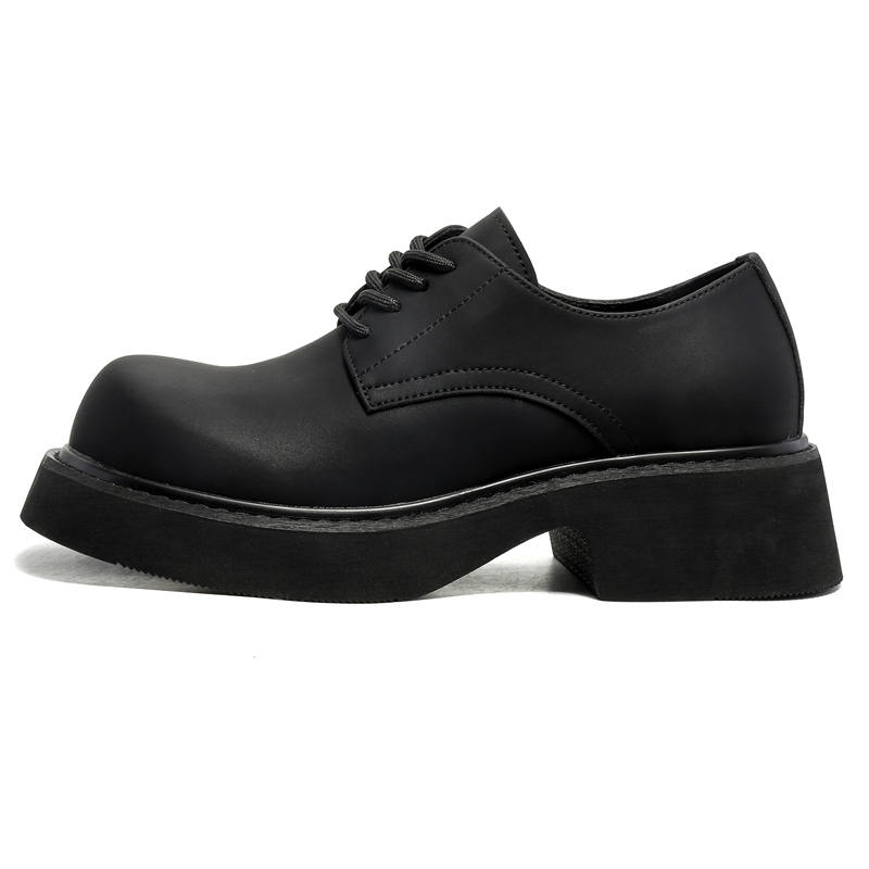 IZEIZIG IZEIZIG Cow Split Leather Casual Shoes Men's Black