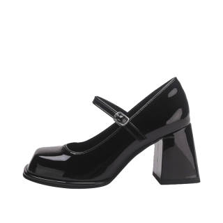 CAOT Pu Chunky Heel Mary Jane Shoes Women's Black Box