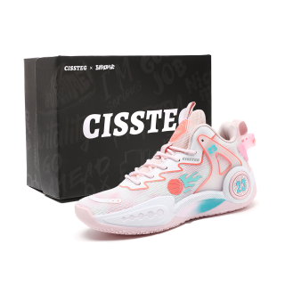 CISSTEG Mesh Cushioning Low top Basketball Shoes Unisex Cherry Blossom Pink