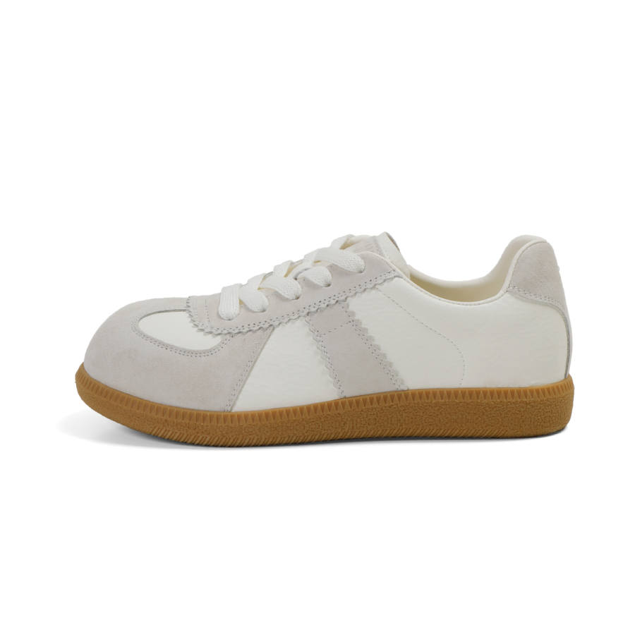 BOJUEMAO Cow Split Leather Low top Skateboard Shoes Women's