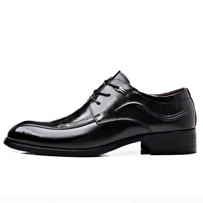 SHUPATE Cow Leather Dress Shoes Men's Black