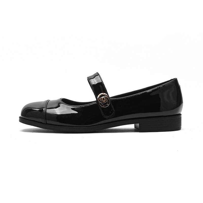 Lanza Microfiber Leather Chunky Heel Mary Jane Shoes Women's