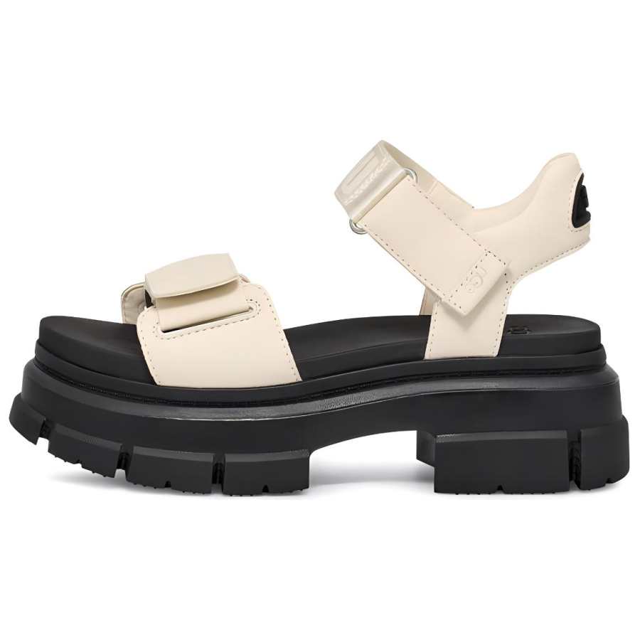UGG UGG Leather One Strap Sandals Women's White