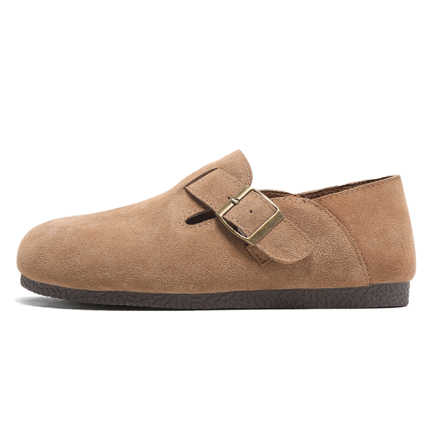 BOJUEMAO Cow Suede Casual Shoes Women's