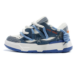 Pina Casual Shoes Unisex Low Top Neon Green/Denim Blue/Silver