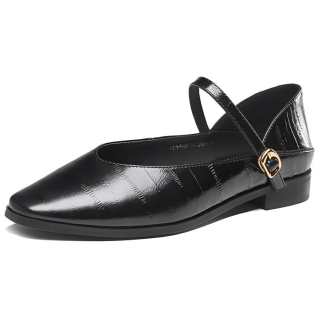 KANGNAI Sheepskin Block Heel Mary Jane Shoes 2.3CM Women's