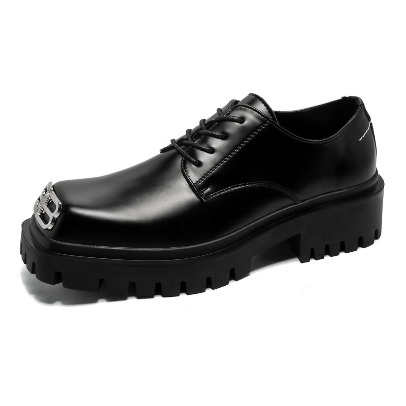 WEISHIBANGWEI Microfiber Leather Casual Shoes Men's Black