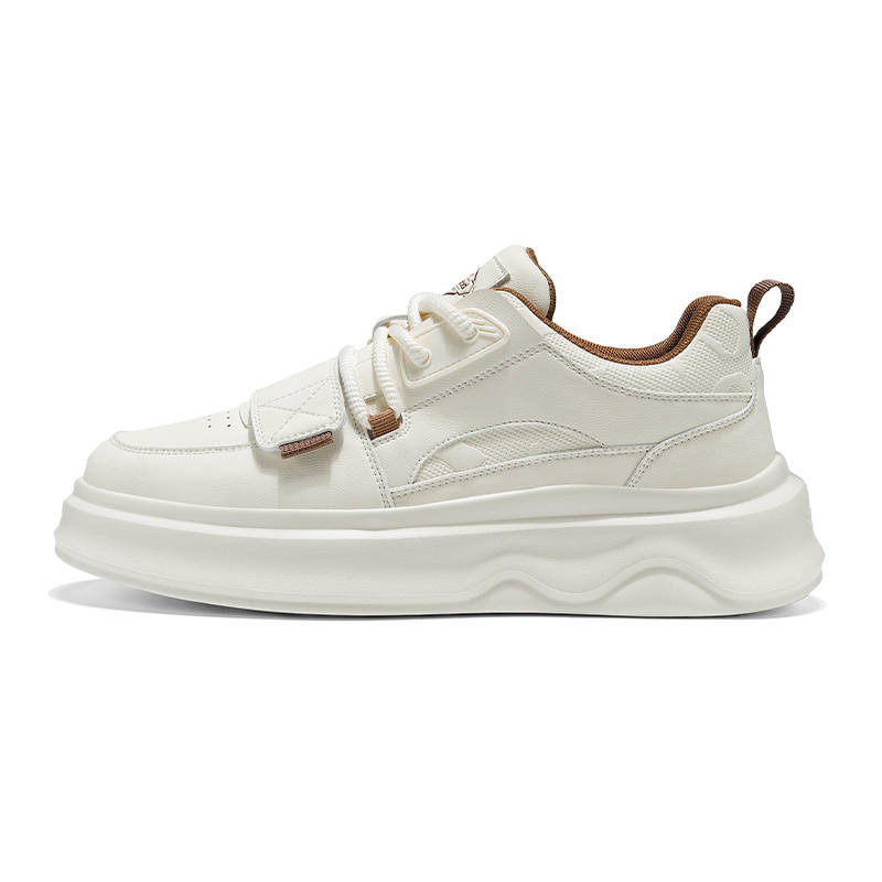 HLA Skateboard Shoes Men's Low Top Beige White Blue
