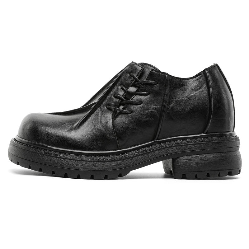 JIETEGONGYANG Microfiber Leather Casual Shoes Men's Black