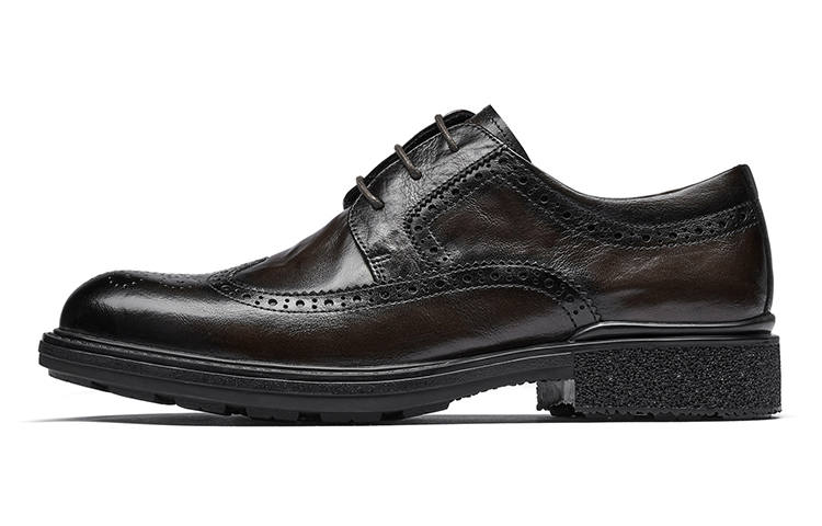 HARSON HARSON Dress Shoes Men's Low Top Brown/Black