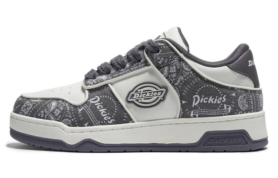 Dickies Paisley Low Top Synthetic Leather, Textile Abrasion Resistant Skateboard Shoes Men's