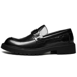 FAPAI Sheepskin Casual Shoes Men's Black