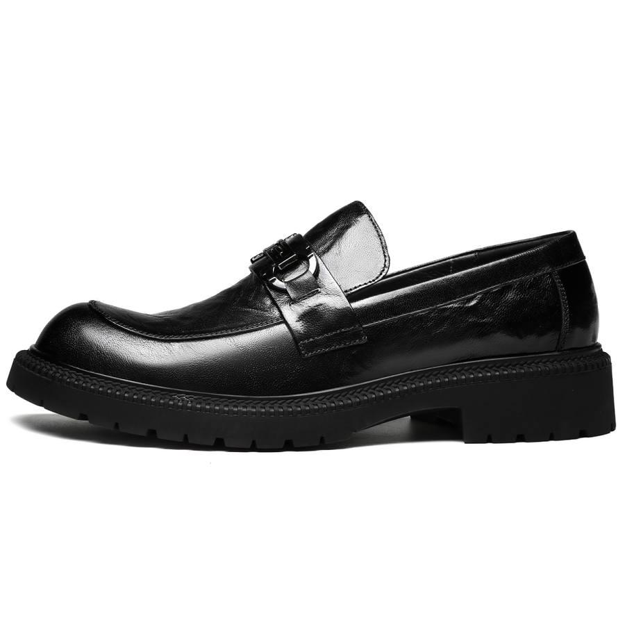 FAPAI Sheepskin Casual Shoes Men's Black