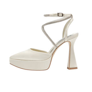 SHOESZOOO Main Yarn Wedding Shoes Silk Chunky Heel High Heels 11.8cm Women's
