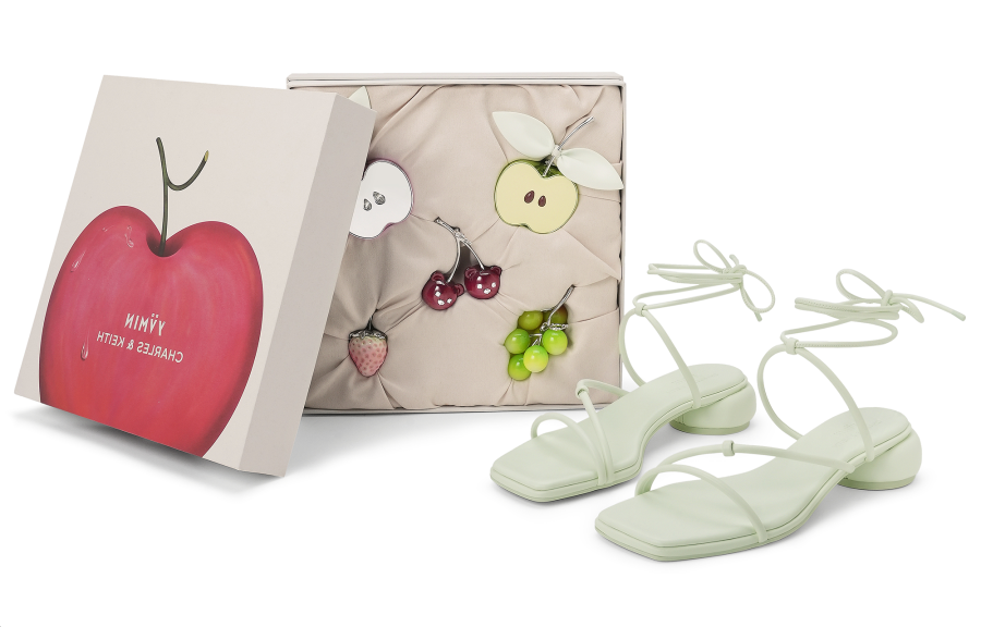 CHARLES&KEITH Small Ck Pu One Strap Sandals 4cm Women's