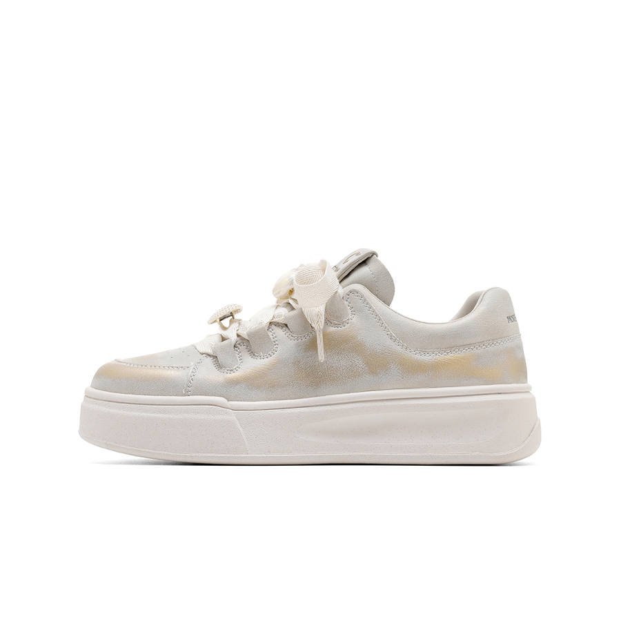 C°BANNER Synthetic Leather Abrasion Resistant Low top Skateboard Shoes Women's Gold