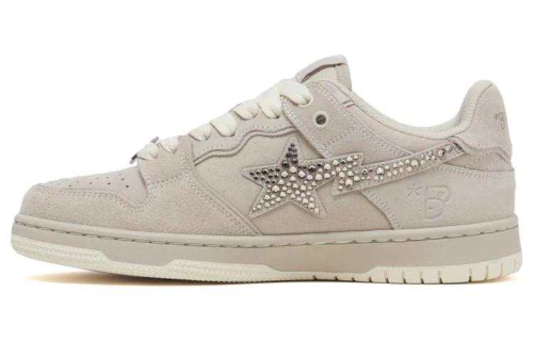 A BATHING APE BAPY x A BATHING APE STA Suede Low top Skateboard Shoes Women's Gray