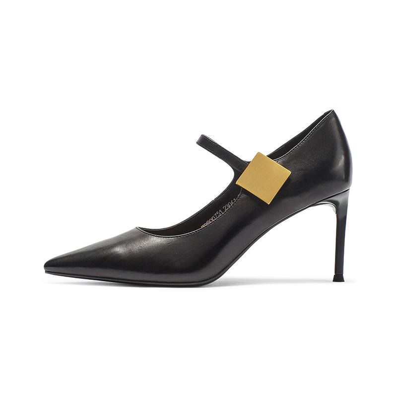 Coup De Foudre Top Grain Cow Leather Slim Heel High Heels 7.5cm Women's