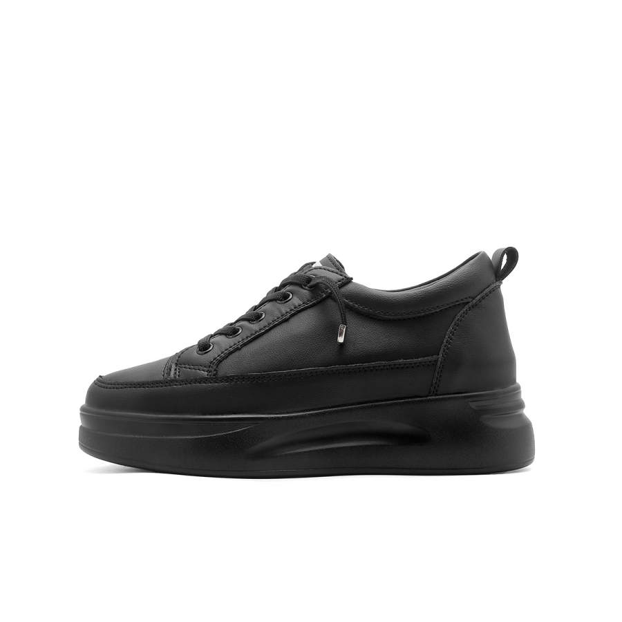 RED DRAGONFLY Cow Split Leather Coverage Balance Height Increasing Low top Casual Shoes Women's